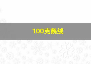 100克鹅绒