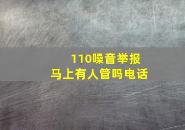 110噪音举报马上有人管吗电话