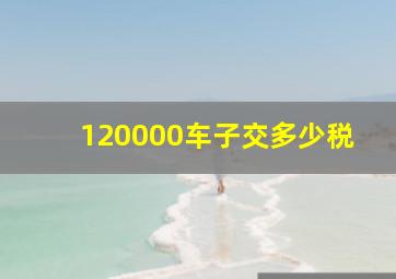 120000车子交多少税