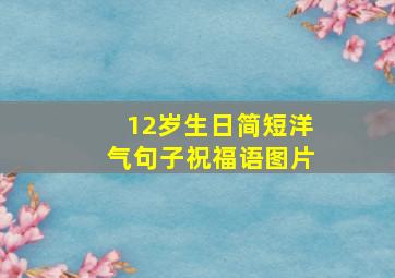 12岁生日简短洋气句子祝福语图片