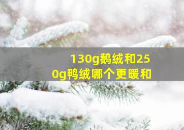 130g鹅绒和250g鸭绒哪个更暖和