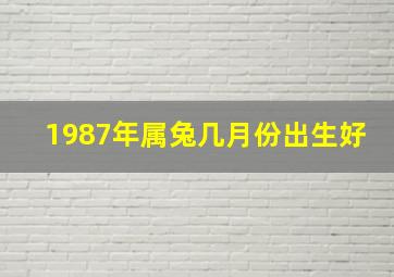 1987年属兔几月份出生好