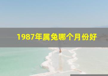 1987年属兔哪个月份好