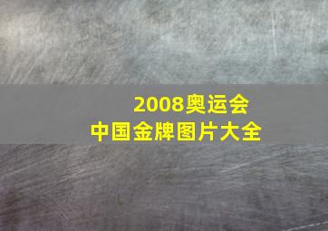 2008奥运会中国金牌图片大全