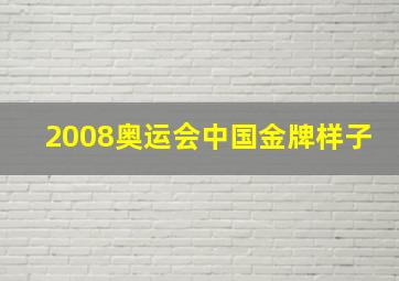 2008奥运会中国金牌样子