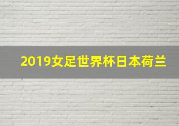 2019女足世界杯日本荷兰