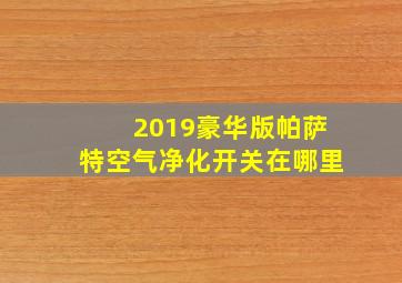 2019豪华版帕萨特空气净化开关在哪里