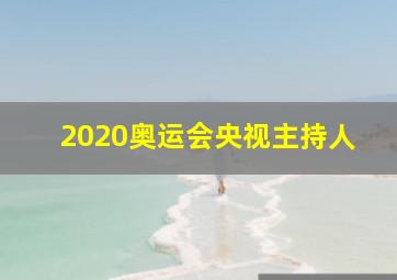 2020奥运会央视主持人