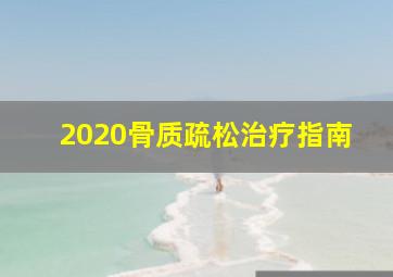 2020骨质疏松治疗指南