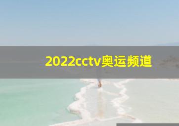 2022cctv奥运频道