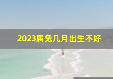 2023属兔几月出生不好