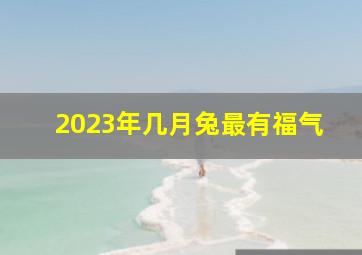 2023年几月兔最有福气