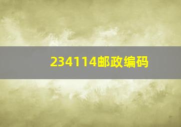 234114邮政编码