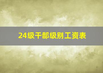 24级干部级别工资表