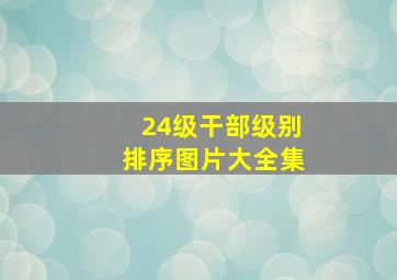 24级干部级别排序图片大全集