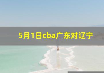 5月1日cba广东对辽宁