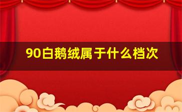 90白鹅绒属于什么档次