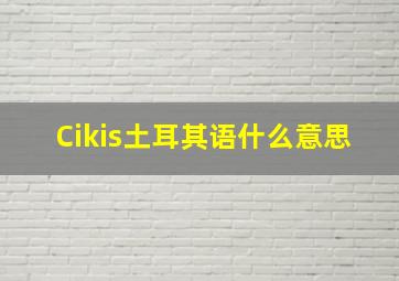 Cikis土耳其语什么意思