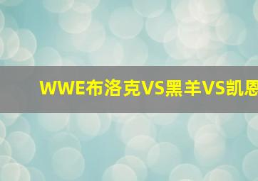 WWE布洛克VS黑羊VS凯恩