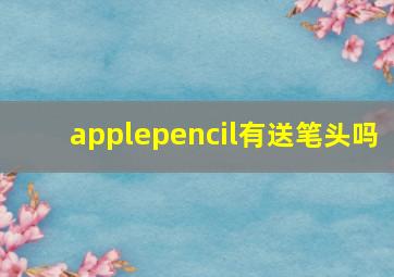 applepencil有送笔头吗