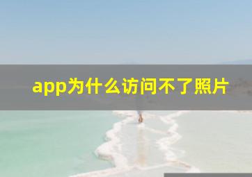 app为什么访问不了照片