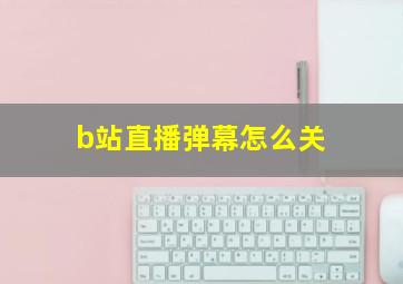 b站直播弹幕怎么关