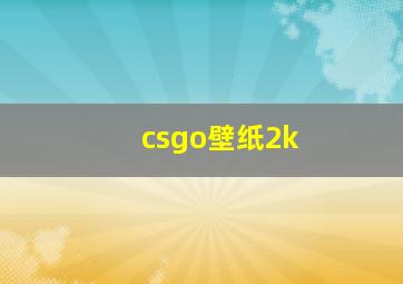 csgo壁纸2k