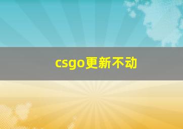 csgo更新不动