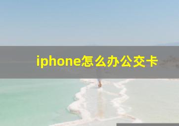 iphone怎么办公交卡