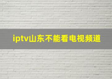 iptv山东不能看电视频道