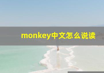 monkey中文怎么说读