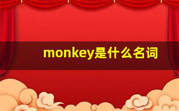 monkey是什么名词