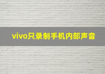 vivo只录制手机内部声音