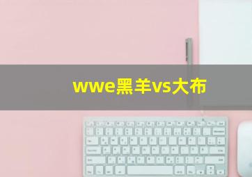 wwe黑羊vs大布