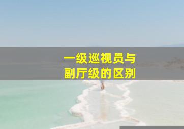 一级巡视员与副厅级的区别