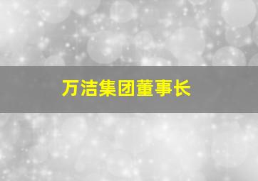 万洁集团董事长