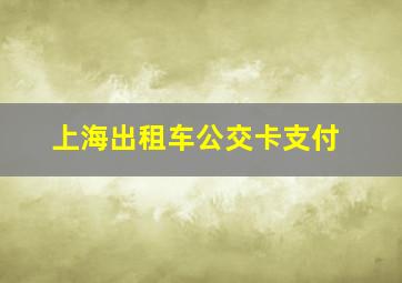 上海出租车公交卡支付