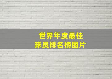 世界年度最佳球员排名榜图片