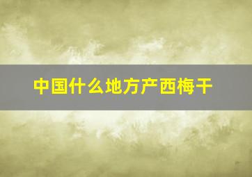 中国什么地方产西梅干