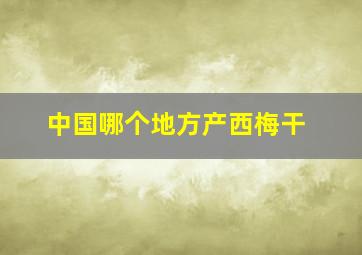 中国哪个地方产西梅干