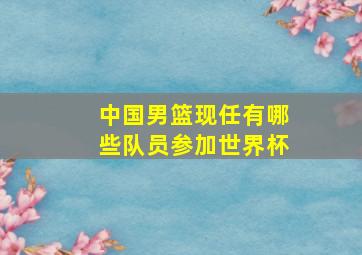 中国男篮现任有哪些队员参加世界杯