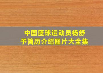 中国篮球运动员杨舒予简历介绍图片大全集