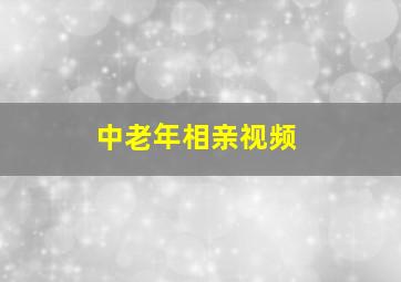 中老年相亲视频