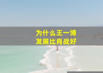 为什么王一博发展比肖战好