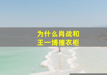 为什么肖战和王一博撞衣柜