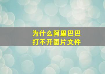 为什么阿里巴巴打不开图片文件