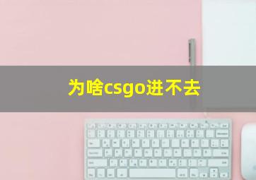 为啥csgo进不去