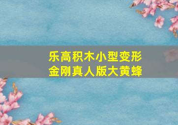 乐高积木小型变形金刚真人版大黄蜂