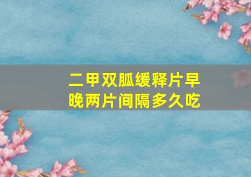 二甲双胍缓释片早晚两片间隔多久吃