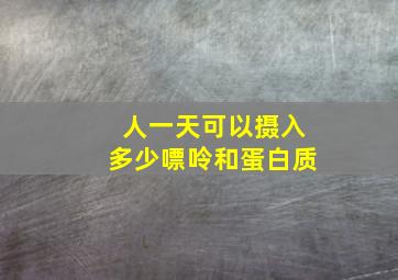 人一天可以摄入多少嘌呤和蛋白质